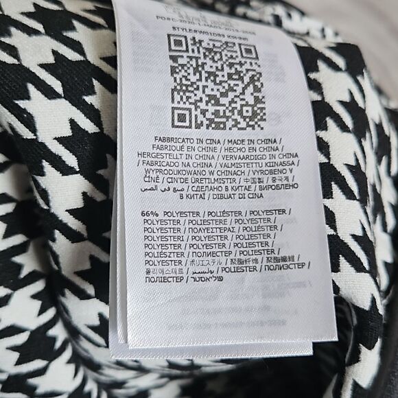 Guess Women's Houndstooth 2 Piece Matching Top & Midi Skirt Medium Black & White - Picture 13 of 16